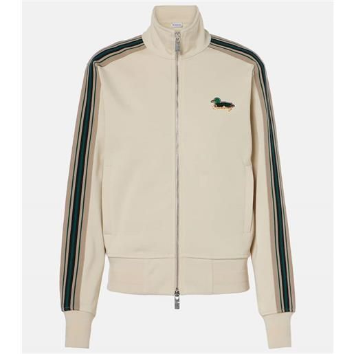 Burberry felpa con zip e logo