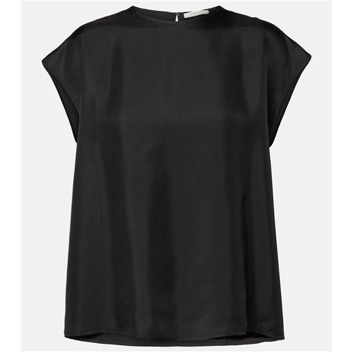 Asceno top dasha in twill di seta
