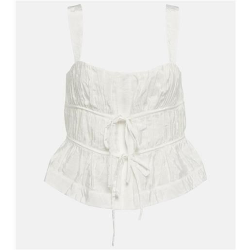 Simkhai camicia abilene con coulisse