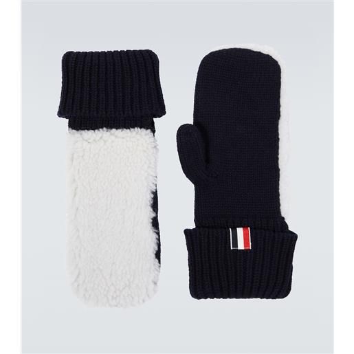 Thom Browne muffole in lana con shearling