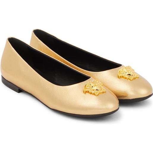 Versace Kids ballerine la medusa in pelle