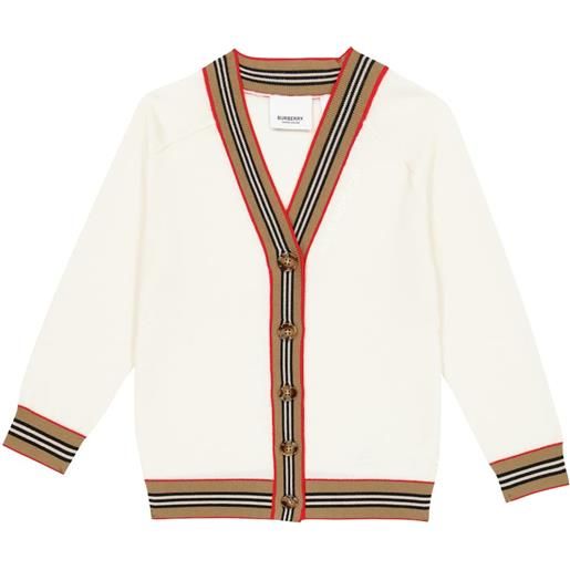 Burberry Kids cardigan in lana icon stripe