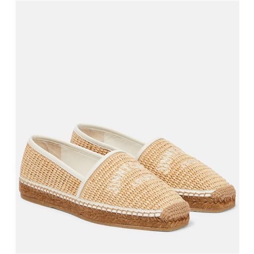 Jimmy Choo espadrillas brie flat in rafia con logo