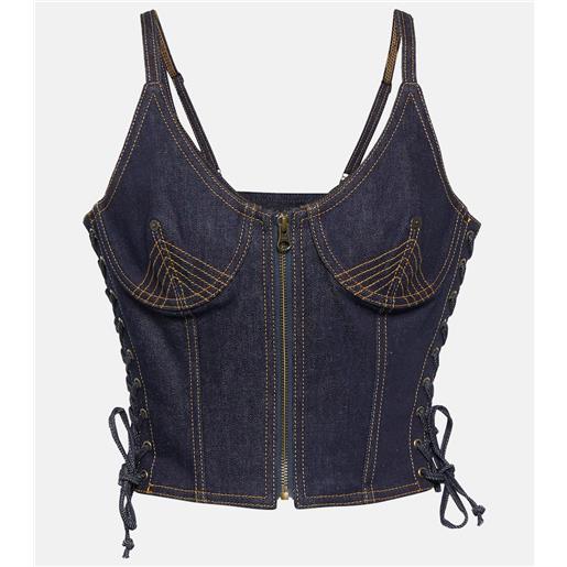 Jean Paul Gaultier bustier di jeans