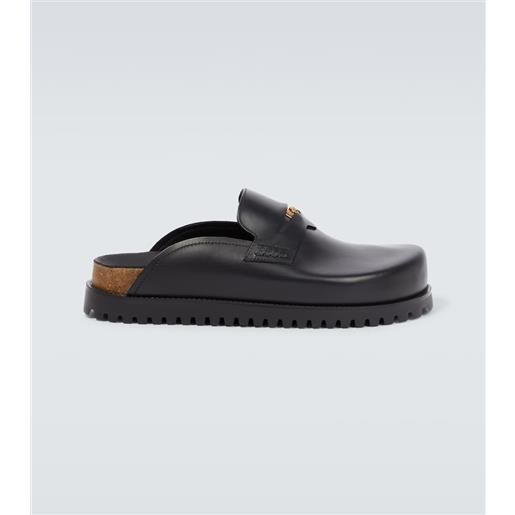 Versace slippers medusa in pelle con logo