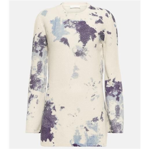 Chloe chloã© miniabito tie-dye in cashmere