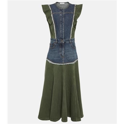 Chloe chloé abito midi in misto cotone