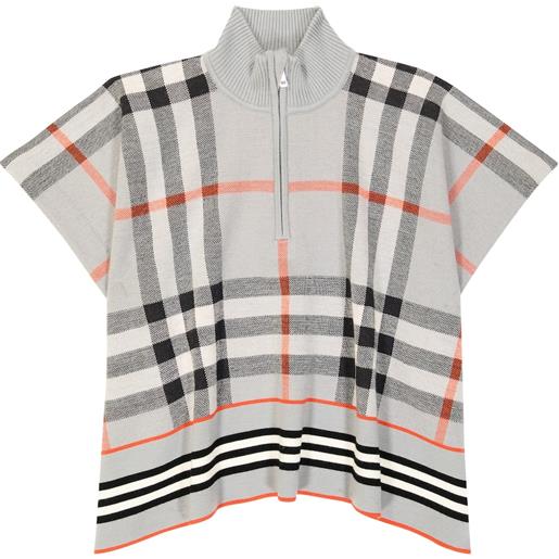 Burberry Kids poncho burberry check in lana