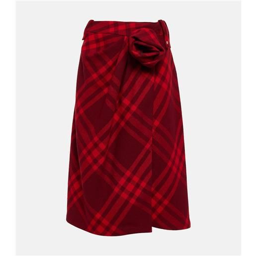 Burberry gonna midi Burberry check in lana