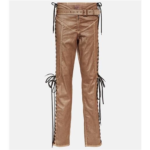 Jean Paul Gaultier x knwls - pantaloni in denim a vita bassa