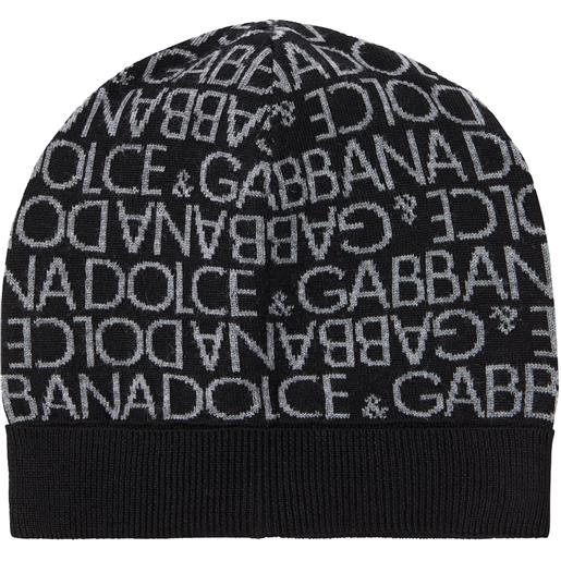 Dolce&Gabbana Kids berretto in lana vergine con intarsi
