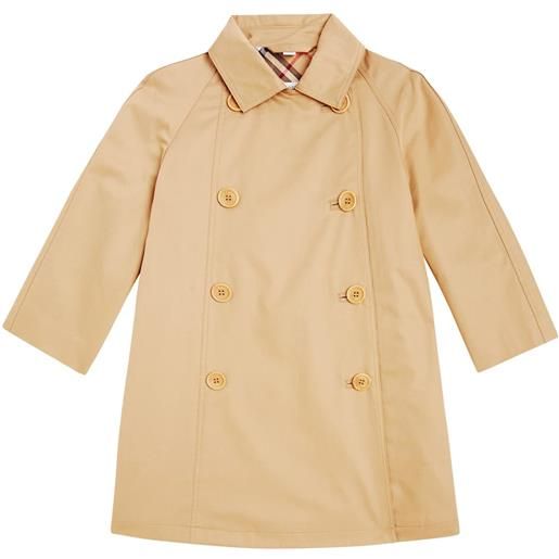 Burberry Kids cappotto burberry check in cotone