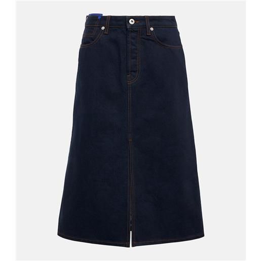 Burberry gonna midi di jeans a vita alta