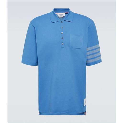 Thom Browne polo 4-bar in piquã© di cotone