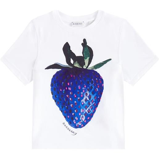 Burberry Kids t-shirt cedar strawberry in cotone