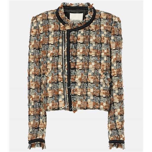 Isabel Marant giacca cropped kerry in misto lana