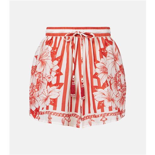 Farm Rio shorts floral chains in cotone