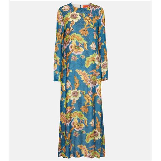 La DoubleJ abito lungo swing in velluto devorã©e