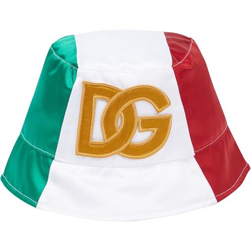 Dolce&Gabbana Kids cappello da pescatore in raso dg
