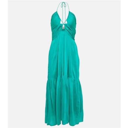 Isabel Marant abito midi birona in cotone e seta