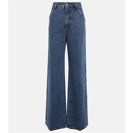 Chloe chloé jeans a gamba larga e vita alta