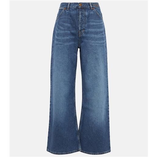 Chloe chloé jeans a gamba larga a vita alta
