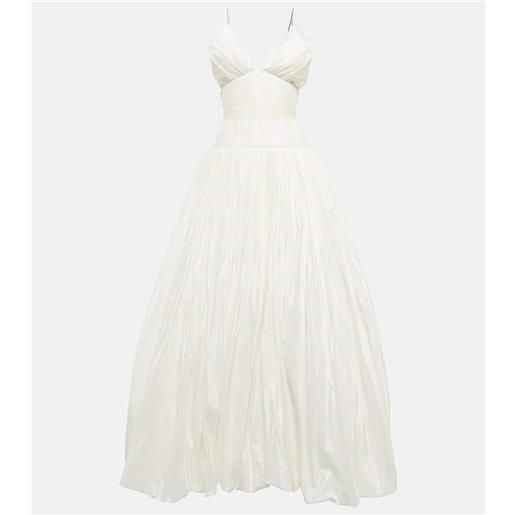 Danielle Frankel abito lungo da sposa leith in taffetã