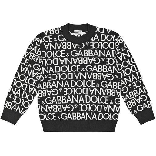 Dolce&Gabbana Kids pullover in lana vergine con intarsi