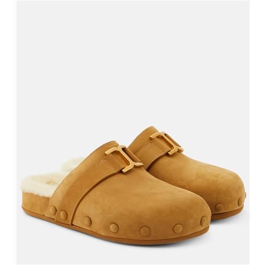 Chloe chloã© slippers marcie in suede e shearling