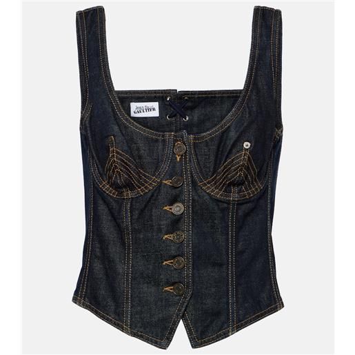 Jean Paul Gaultier bustier di jeans
