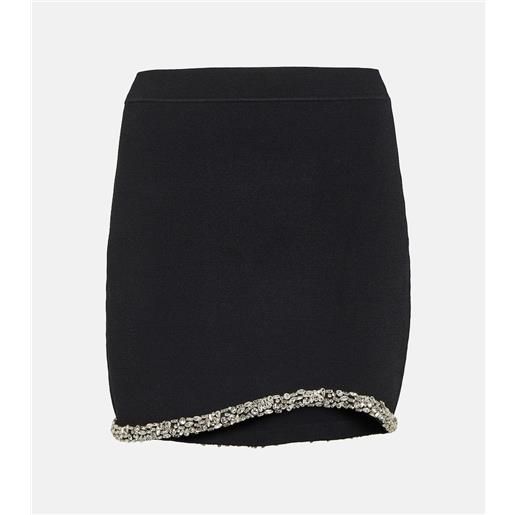 Simkhai minigonna asimmetrica con cristalli