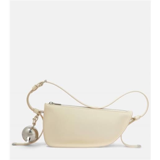 Burberry borsa a spalla shield mini in pelle