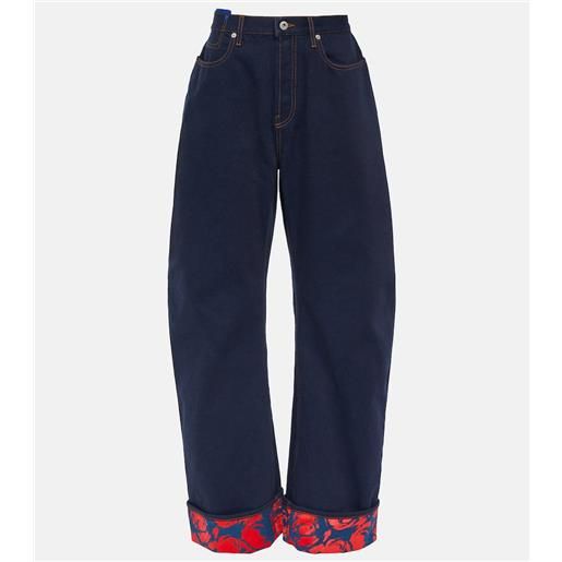 Burberry jeans a gamba larga e vita alta