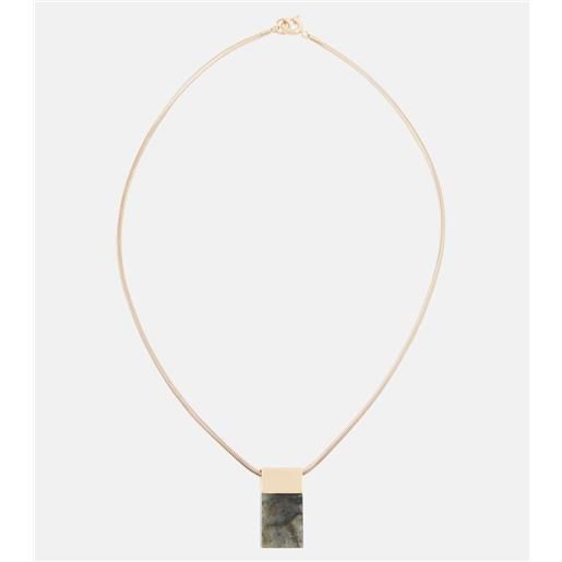 Isabel Marant collana con pendente e cristalli