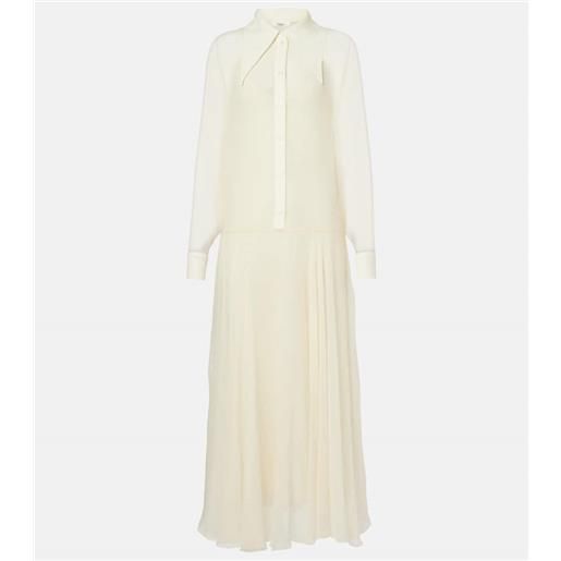 Chloe chloã© abito chemisier in chiffon di seta