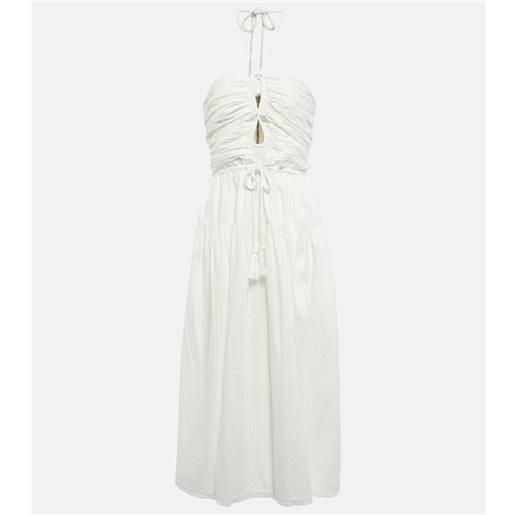 Ulla Johnson abito midi emmaline in popeline