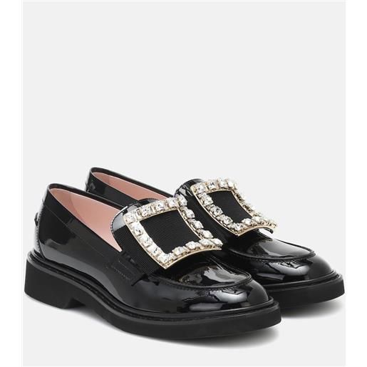 Roger Vivier mocassini viv' rangers in vernice con cristalli
