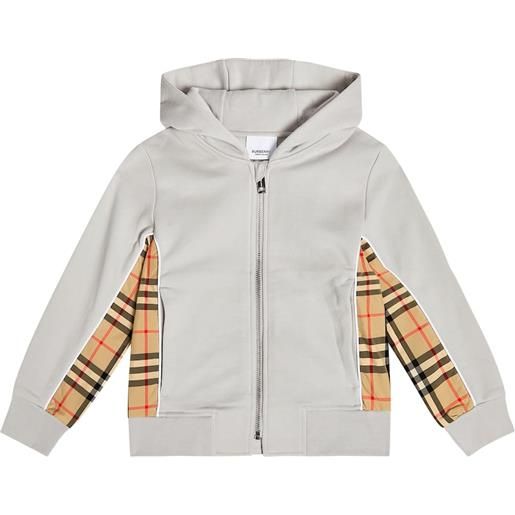 Burberry Kids felpa con cappuccio vintage check