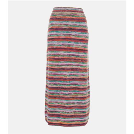 Chloe chloã© gonna midi in cashmere e lana