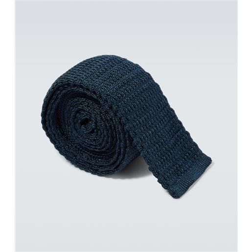 Thom Browne cravatta 4-bar in seta