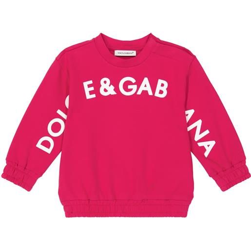 Dolce&Gabbana Kids felpa in jersey di cotone con logo