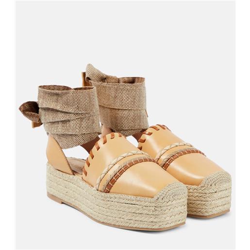 Ulla Johnson espadrillas in pelle con platform