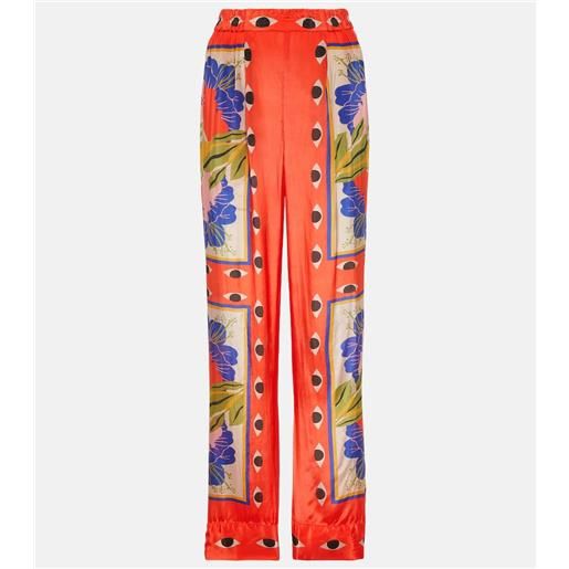 Farm Rio pantaloni pigiama surreal scarf sand con stampa