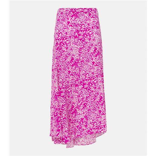 Isabel Marant gonna lunga hortensia in seta misto seta