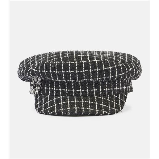 Roger Vivier cappello in tweed con cristalli