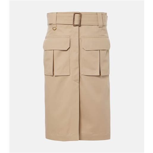 Chloe chloã© gonna cargo saharienne in gabardine di cotone