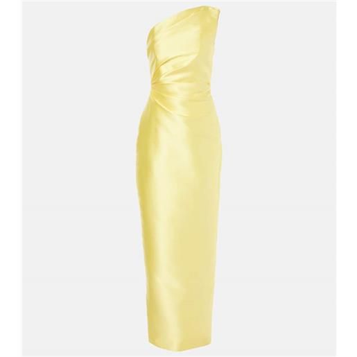 Solace London abito lungo monospalla kira in twill