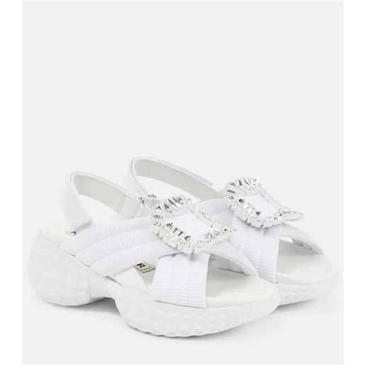 Roger Vivier sandali slingback viv' run con cristalli