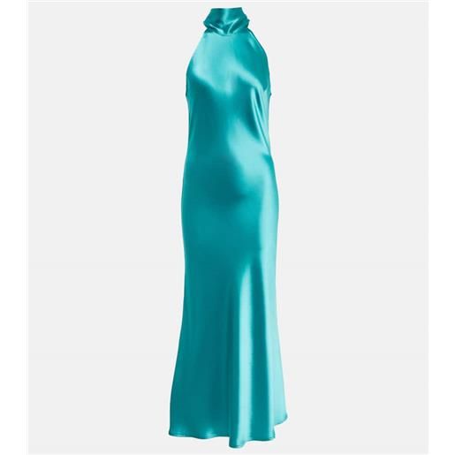 Galvan abito midi sienna in raso