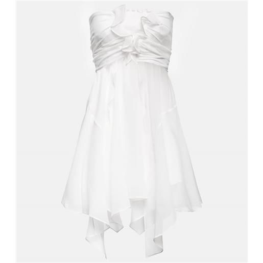 Isabel Marant miniabito tiffen in chiffon di seta